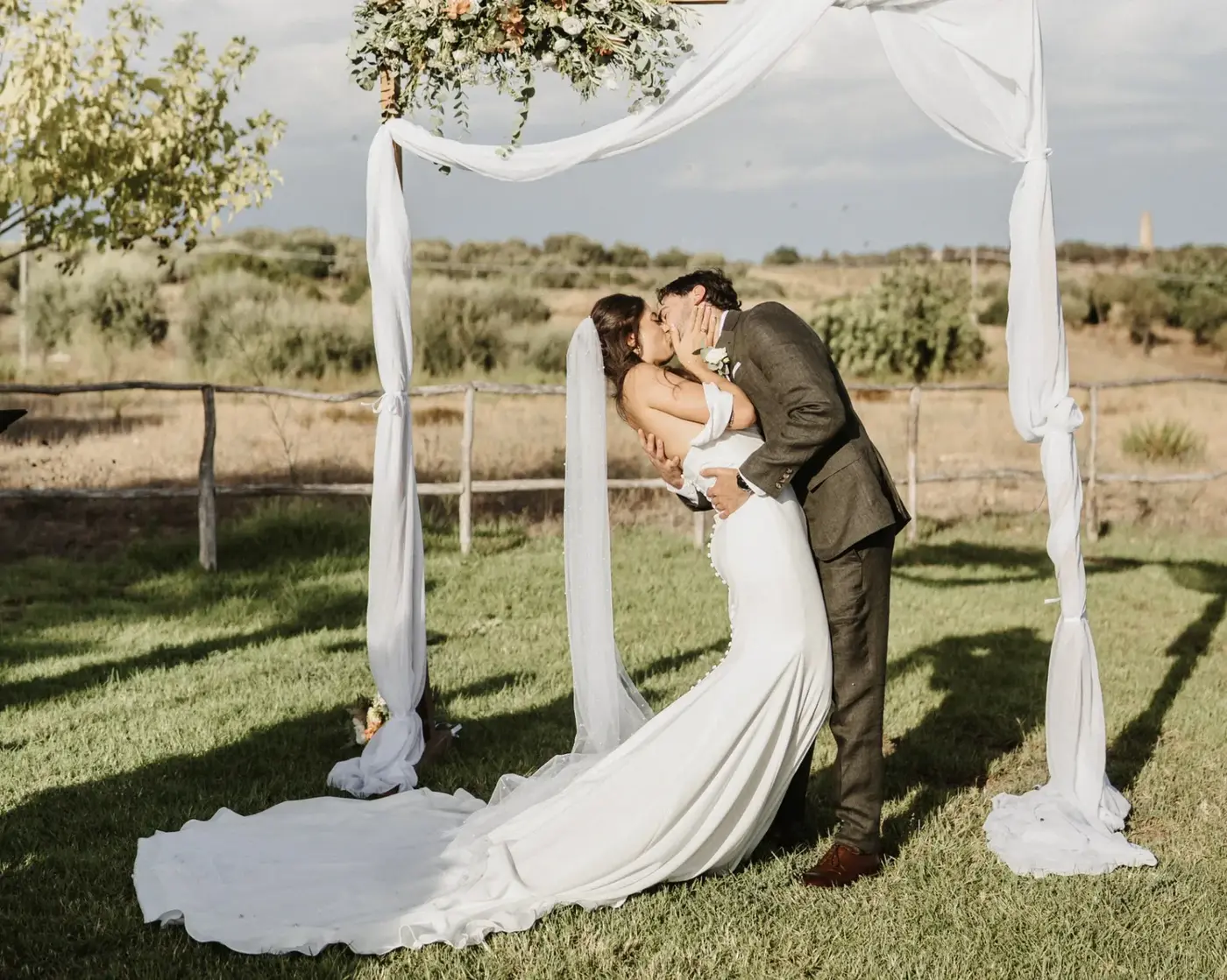 Our wedding ceremony in Sicily, 2025 — the moment Evermore was born from.