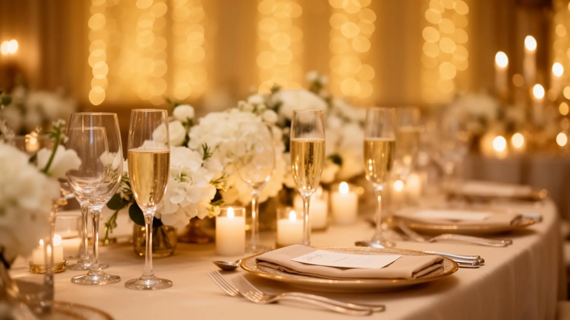 Elegant wedding reception